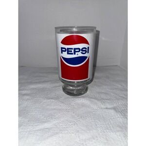 Vintage Pepsi Glass Goblet – Retro Logo Collector's Cup